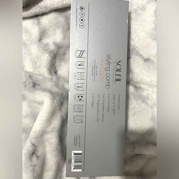 Soleil styling comb heat brush in rose gold - Picture 3 of 3
